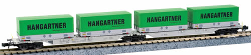 Kato HobbyTrain Lemke H23708 - Container wagons Sggmrs AAE Hangartner WP